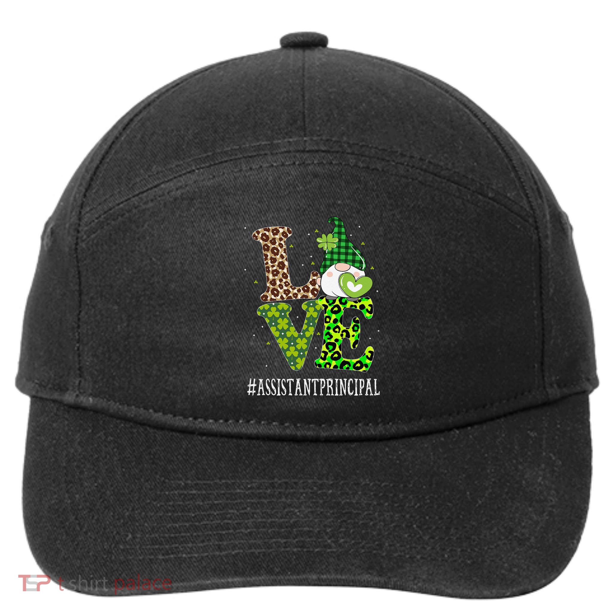 Assistant Principal Love St Patricks Day Gnome Leopard 7-Panel Snapback Hat