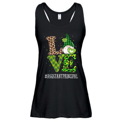 Assistant Principal Love St Patricks Day Gnome Leopard Ladies Essential Flowy Tank