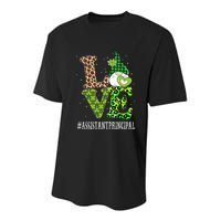 Assistant Principal Love St Patricks Day Gnome Leopard Youth Performance Sprint T-Shirt