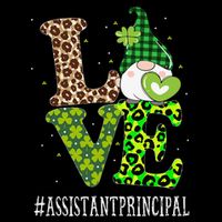 Assistant Principal Love St Patricks Day Gnome Leopard Youth Performance Sprint T-Shirt