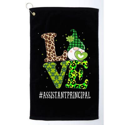 Assistant Principal Love St Patricks Day Gnome Leopard Golf Towel