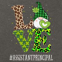 Assistant Principal Love St Patricks Day Gnome Leopard Cotton Canvas Backpack