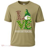 Assistant Principal Love St Patricks Day Gnome Leopard Performance Shirt
