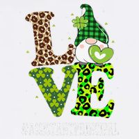 Assistant Principal Love St Patricks Day Gnome Leopard Garment-Dyed Sweatshirt