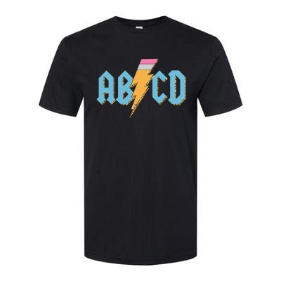 ABCD Pencil Lightning Rockn Roll Teacher Back To School Softstyle CVC T-Shirt