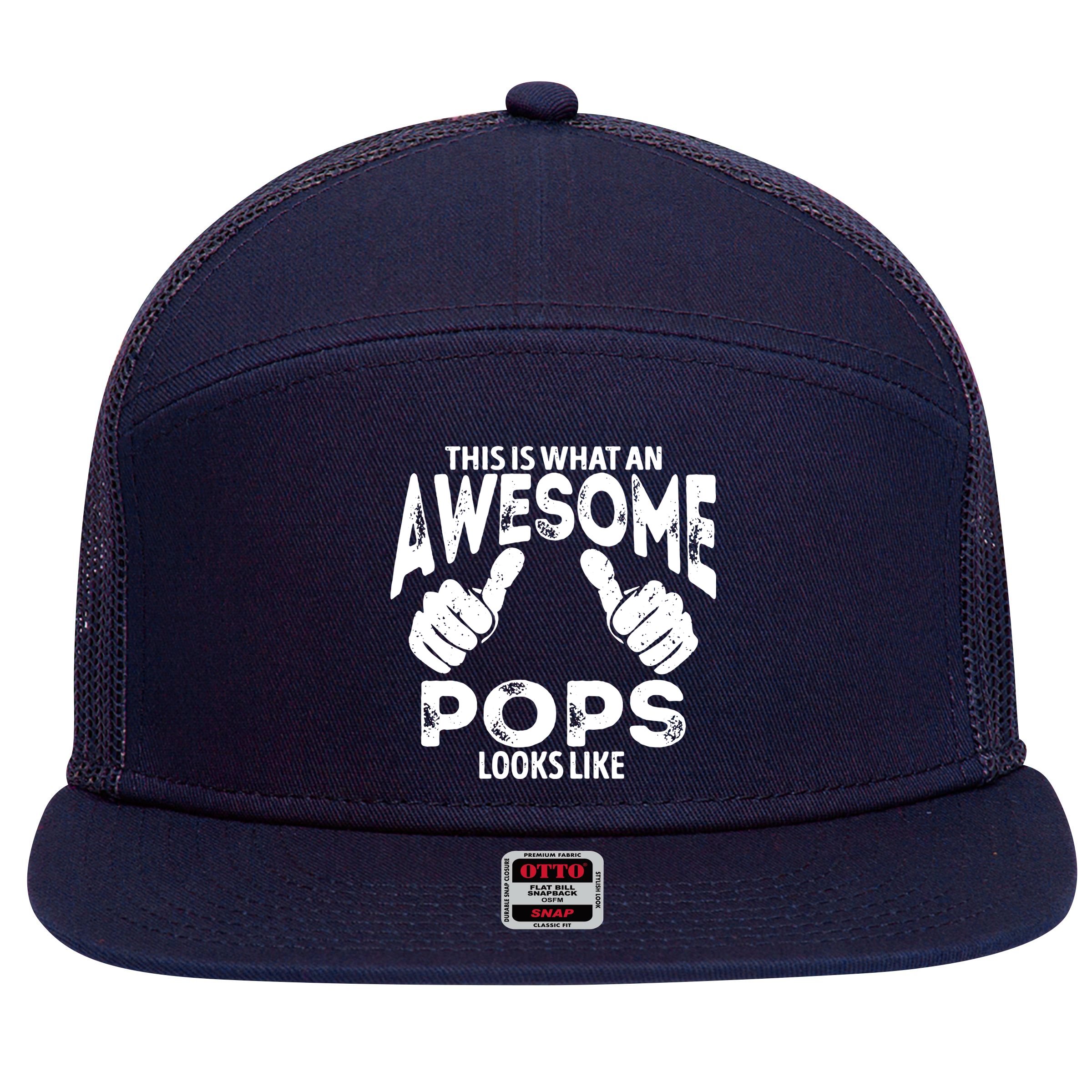 Awesome Pops Looks Like 7 Panel Mesh Trucker Snapback Hat