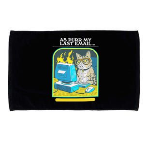 As Purr My Last Email Passive Aggressive Adventures Funny Microfiber Hand Towel