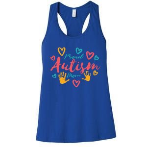 Autism Proud Mom Design Gift Women's Racerback Tank