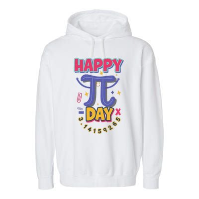 Atom Pi Math Science STEM Gift 3.14 Pi Day Garment-Dyed Fleece Hoodie