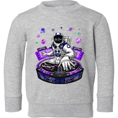 Astronaut Psychedelic Music Dj Psytrance Techno Edm Festival Toddler Sweatshirt