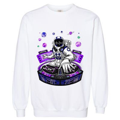 Astronaut Psychedelic Music Dj Psytrance Techno Edm Festival Garment-Dyed Sweatshirt