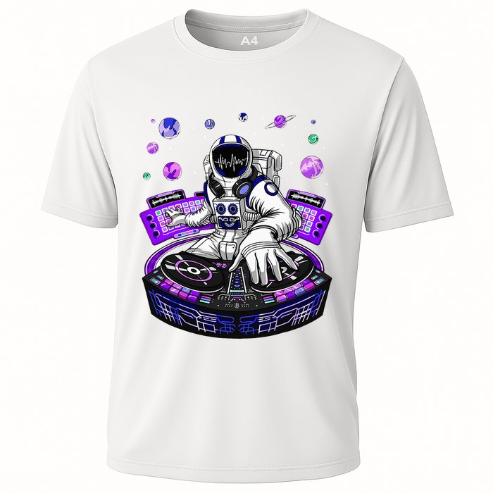 Astronaut Psychedelic Music Dj Psytrance Techno Edm Festival Cooling Performance Crew T-Shirt