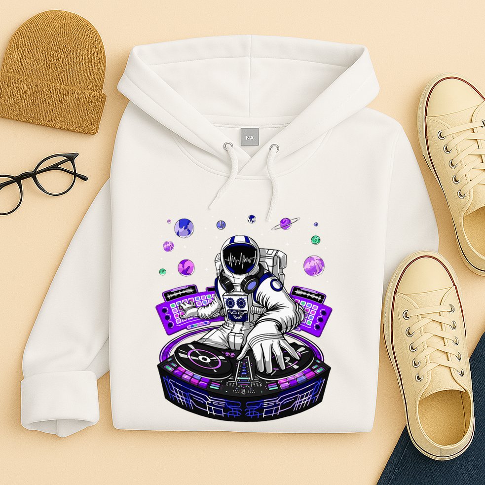 Astronaut Psychedelic Music Dj Psytrance Techno Edm Festival Hoodie