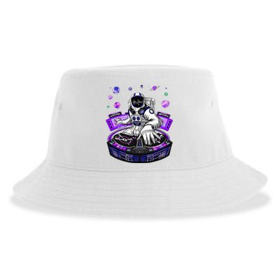 Astronaut Psychedelic Music Dj Psytrance Techno Edm Festival Sustainable Bucket Hat