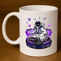 Astronaut Psychedelic Music Dj Psytrance Techno Edm Festival 11oz C Handle Ceramic Mug