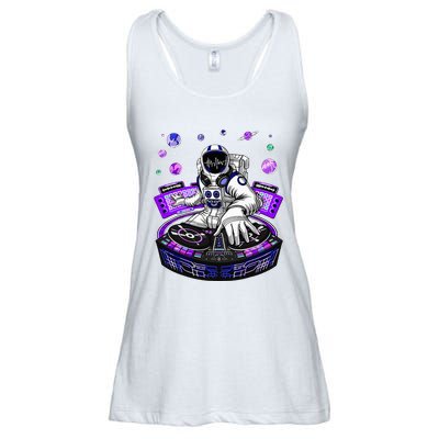 Astronaut Psychedelic Music Dj Psytrance Techno Edm Festival Ladies Essential Flowy Tank