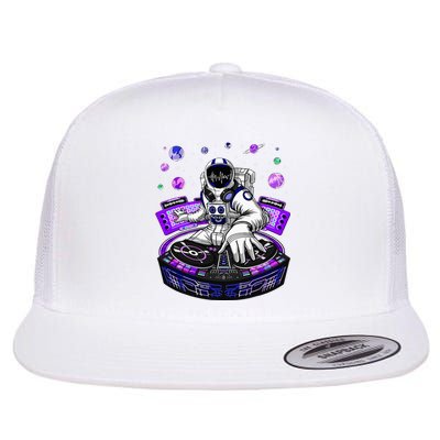 Astronaut Psychedelic Music Dj Psytrance Techno Edm Festival Flat Bill Trucker Hat