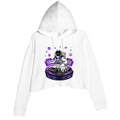 Astronaut Psychedelic Music Dj Psytrance Techno Edm Festival Crop Fleece Hoodie