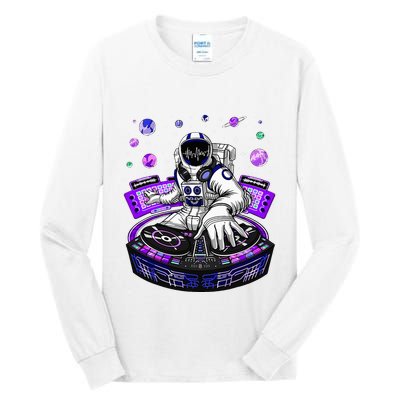 Astronaut Psychedelic Music Dj Psytrance Techno Edm Festival Tall Long Sleeve T-Shirt