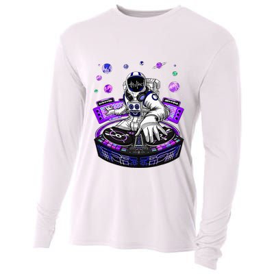 Astronaut Psychedelic Music Dj Psytrance Techno Edm Festival Cooling Performance Long Sleeve Crew