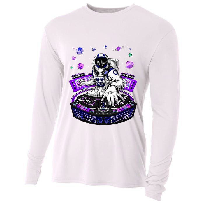 Astronaut Psychedelic Music Dj Psytrance Techno Edm Festival Cooling Performance Long Sleeve Crew