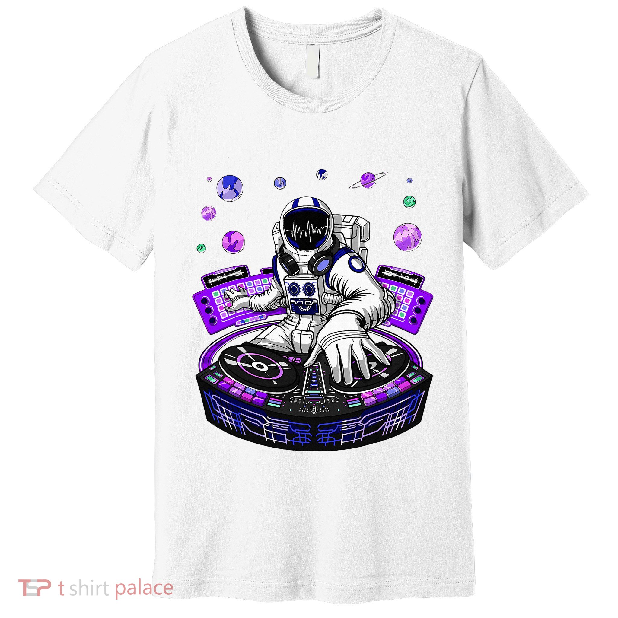 Astronaut Psychedelic Music Dj Psytrance Techno Edm Festival Premium T-Shirt