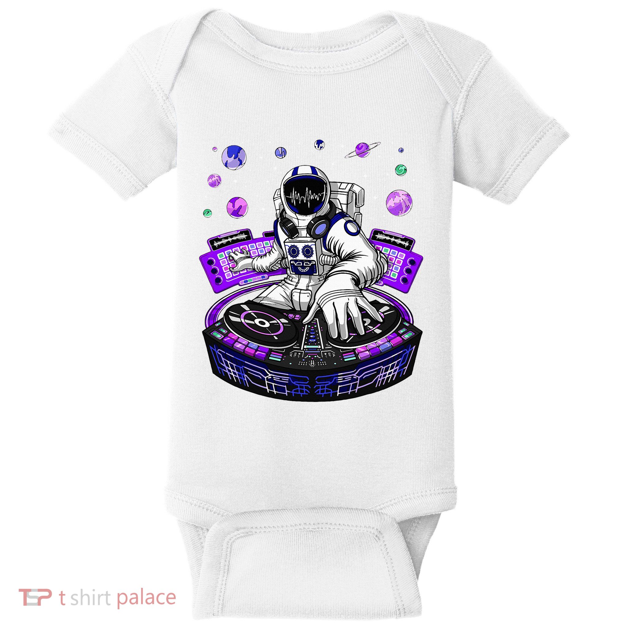 Astronaut Psychedelic Music Dj Psytrance Techno Edm Festival Baby Bodysuit