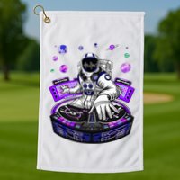 Astronaut Psychedelic Music Dj Psytrance Techno Edm Festival Golf Towel