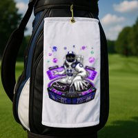 Astronaut Psychedelic Music Dj Psytrance Techno Edm Festival Golf Towel
