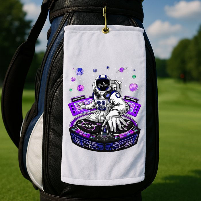 Astronaut Psychedelic Music Dj Psytrance Techno Edm Festival Golf Towel