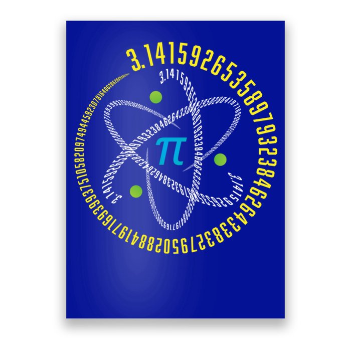 Atom Pi Math Science Stem Gift 3 14 Pi Day Funny Gift Poster