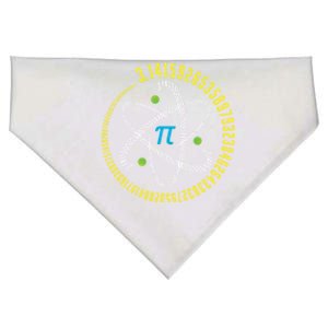 Atom Pi Math Science Stem Gift 3 14 Pi Day Funny Gift USA-Made Doggie Bandana