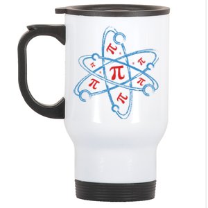 Atom Pi Math Science Stem Gift 3 14 Pi Day Gift Stainless Steel Travel Mug