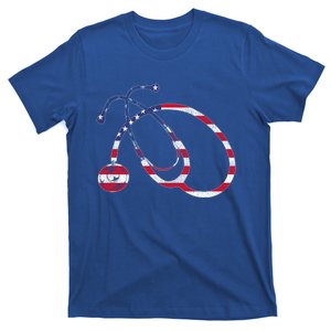 American Pride Medical Nurse Gift Us Flag Stethoscope Nurse Cool Gift T-Shirt