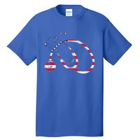 American Pride Medical Nurse Gift Us Flag Stethoscope Nurse Cool Gift Tall T-Shirt