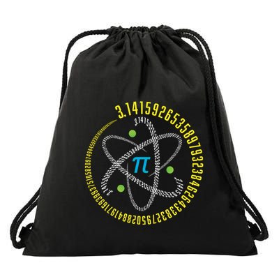 Atom Pi Math Science Stem Gift 3 14 Pi Day Meaningful Gift Drawstring Bag