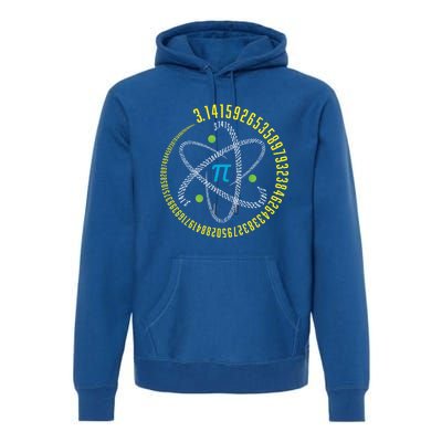 Atom Pi Math Science Stem Gift 3 14 Pi Day Meaningful Gift Premium Hoodie