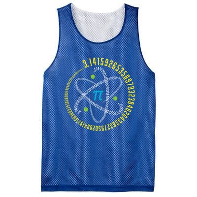 Atom Pi Math Science Stem Gift 3 14 Pi Day Meaningful Gift Mesh Reversible Basketball Jersey Tank