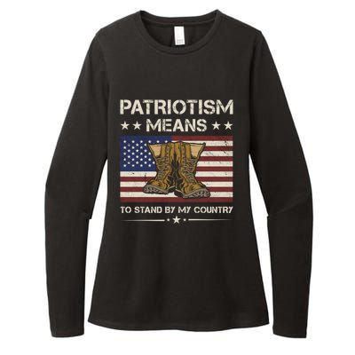 America Patriotism Means To Stand By My Country Army Veteran Cute Gift Womens CVC Long Sleeve Shirt