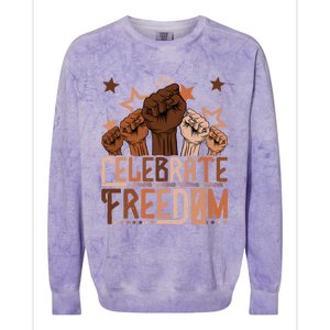 African Pride Melanin Celebrate Black Freedom Day Juneteenth Funny Gift Colorblast Crewneck Sweatshirt