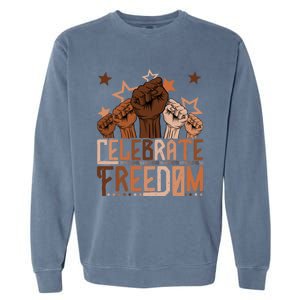 African Pride Melanin Celebrate Black Freedom Day Juneteenth Funny Gift Garment-Dyed Sweatshirt