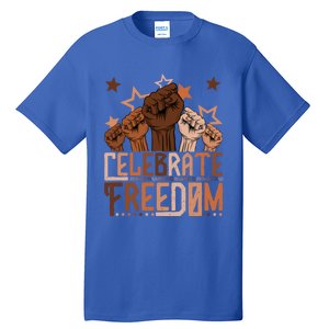 African Pride Melanin Celebrate Black Freedom Day Juneteenth Funny Gift Tall T-Shirt