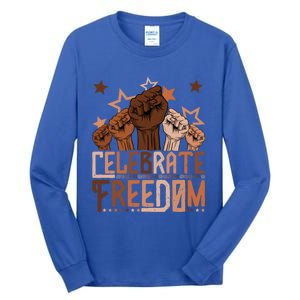 African Pride Melanin Celebrate Black Freedom Day Juneteenth Funny Gift Tall Long Sleeve T-Shirt