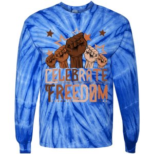 African Pride Melanin Celebrate Black Freedom Day Juneteenth Funny Gift Tie-Dye Long Sleeve Shirt