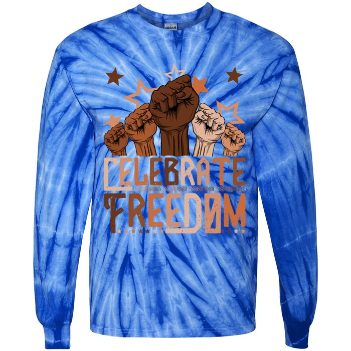 African Pride Melanin Celebrate Black Freedom Day Juneteenth Funny Gift Tie-Dye Long Sleeve Shirt