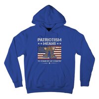 America Patriotism Means To Stand By My Country Army Veteran Gift Hoodie