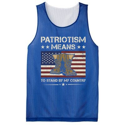 America Patriotism Means To Stand By My Country Army Veteran Gift Mesh Reversible Basketball Jersey Tank