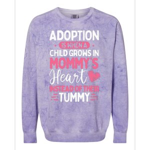 Adopting Parents Mothers Day Mom Foster Mom Adoption Colorblast Crewneck Sweatshirt