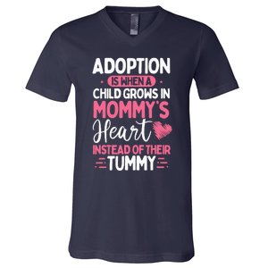 Adopting Parents Mothers Day Mom Foster Mom Adoption V-Neck T-Shirt