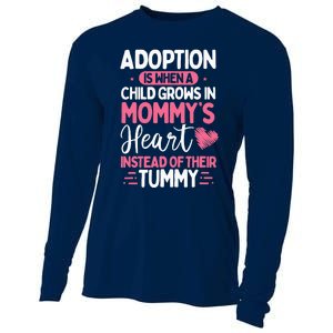 Adopting Parents Mothers Day Mom Foster Mom Adoption Cooling Performance Long Sleeve Crew